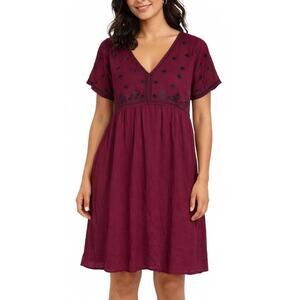 Polagram Embroidered Boho Dress sz Small